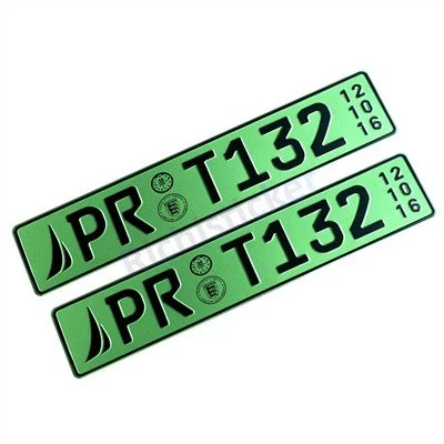 Plaques de numéro de licence de voiture en acier inoxydable